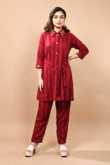 Deep Red Co-ord Set