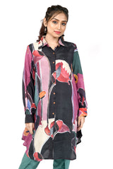 Floral Print Tunic with Dhoti Pant – Multi-Color
