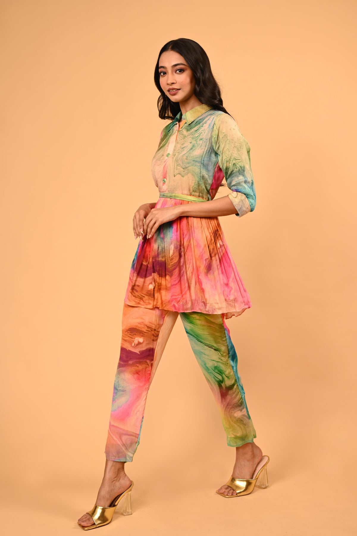 Abstract Digital Print Co-ord Set – Multi-Color